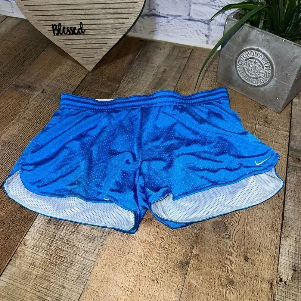 NIKE Trainer Athletic Shorts, Blue Size L